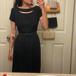 1950s Vintage Julie Miller California Black Wiggle Dress